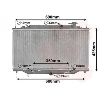 Radiateur, refroidissement du moteur AVA QUALITY COOLING MZ2292