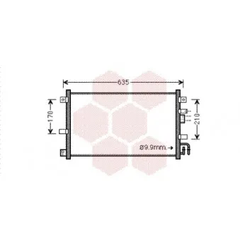 Condenseur, climatisation VAN WEZEL OEM NE5161480C