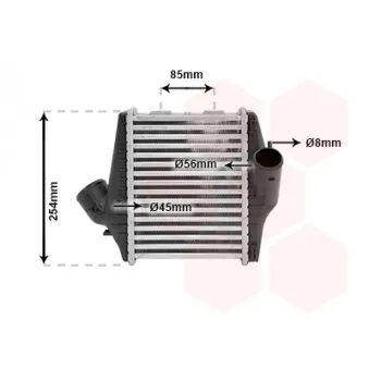 Intercooler, échangeur VAN WEZEL OEM A4515010401