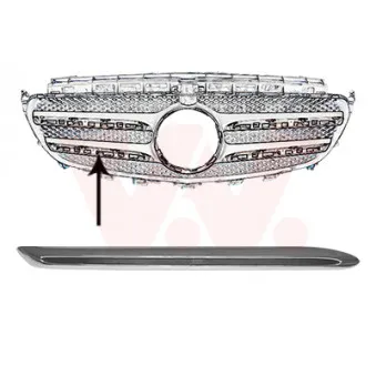 Baguette et bande protectrice, grille de radiateur VAN WEZEL 2932418
