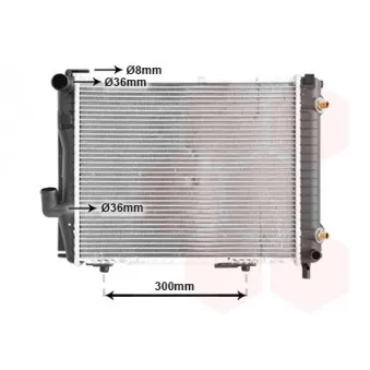 Radiateur, refroidissement du moteur VAN WEZEL 30002069 pour MERCEDES-BENZ CLASSE E E 320 - 220cv