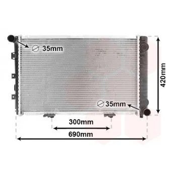 Radiateur, refroidissement du moteur VAN WEZEL OEM 2015001903