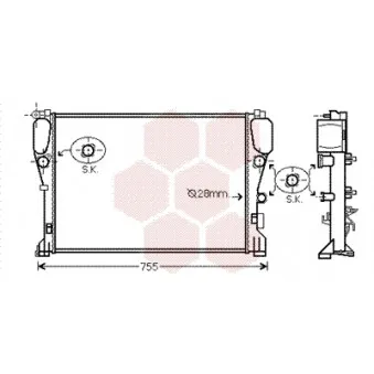 VAN WEZEL 30002468 - Radiateur, refroidissement du moteur