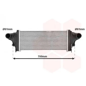 Intercooler, échangeur VAN WEZEL 30004551