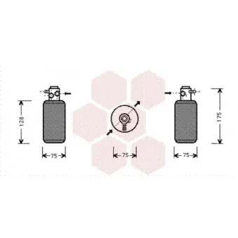 Filtre déshydratant, climatisation VAN WEZEL 3000D050