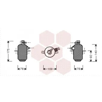 Filtre déshydratant, climatisation VAN WEZEL 3000D081