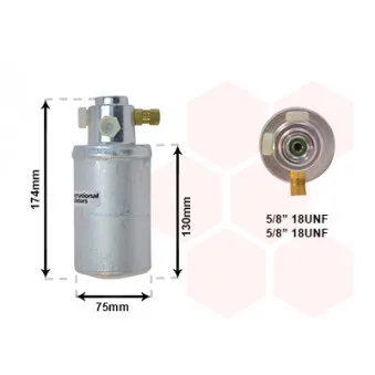 Filtre déshydratant, climatisation VAN WEZEL 3000D291