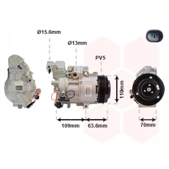 Compresseur, climatisation VAN WEZEL OEM 0002309411