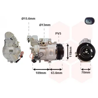 VAN WEZEL 3000K075 - Compresseur, climatisation