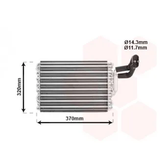 Évaporateur climatisation VAN WEZEL 3000V002 pour SCANIA P,G,R,T - series E 220 - 150cv