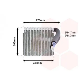 VAN WEZEL 3000V051 - Évaporateur climatisation