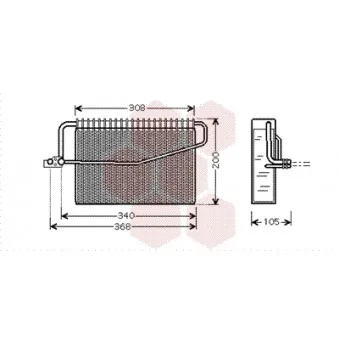 VAN WEZEL 3000V381 - Évaporateur climatisation