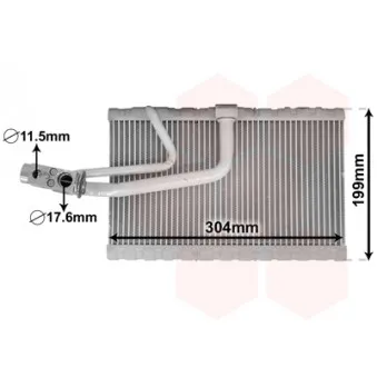 Évaporateur climatisation VAN WEZEL 3000V641