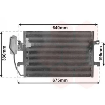 Condenseur, climatisation VAN WEZEL 30015289 pour MERCEDES-BENZ CLASSE A A 170 CDI - 95cv