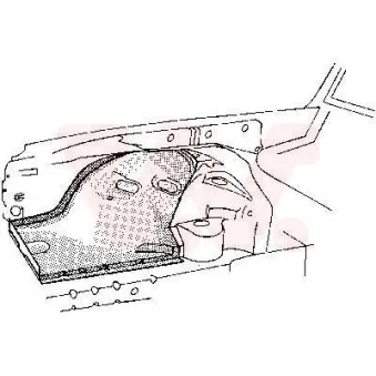 Doublure d'aile avant gauche VAN WEZEL 3010257