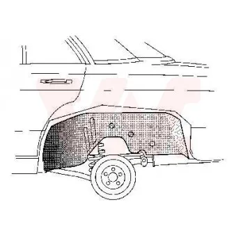 Passage de roue arrière droit VAN WEZEL 3010470