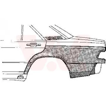 Panneau latéral arrière droit VAN WEZEL 3020144