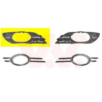 Grille de ventilation, pare-chocs avant droit VAN WEZEL [3043594]