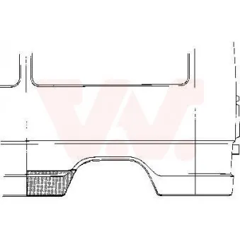 Panneau latéral arrière gauche VAN WEZEL 3071141