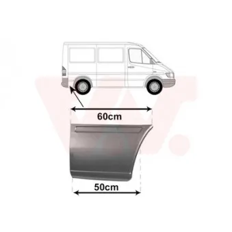 Panneau latéral arrière droit VAN WEZEL 3075144