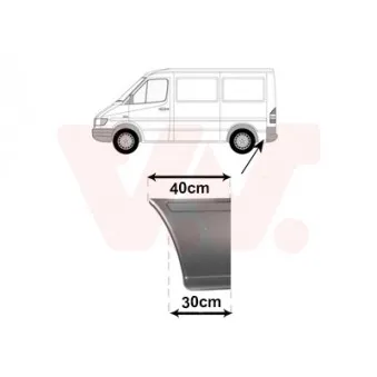 Panneau latéral arrière gauche VAN WEZEL 3076139