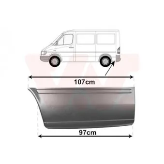 Panneau latéral arrière gauche VAN WEZEL 3076143
