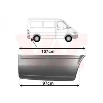 Panneau latéral arrière droit VAN WEZEL 3076144