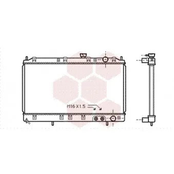 Radiateur, refroidissement du moteur VAN WEZEL OEM mb924451