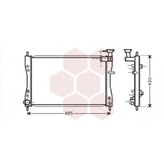 Radiateur, refroidissement du moteur VAN WEZEL 32002173