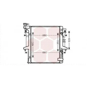 Radiateur, refroidissement du moteur VAN WEZEL OEM MN135033