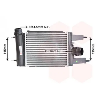 Intercooler, échangeur VAN WEZEL 33014703