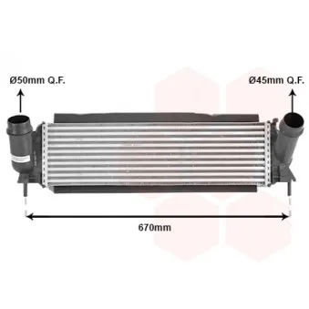 Intercooler, échangeur VAN WEZEL OEM 144614JA0B