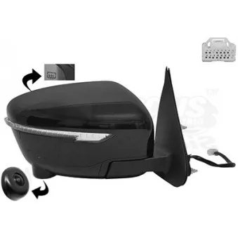 Rétroviseur extérieur VAN WEZEL 3391828