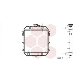 Radiateur, refroidissement du moteur VAN WEZEL 37002018
