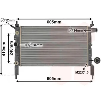 VAN WEZEL 37002026 - Radiateur, refroidissement du moteur