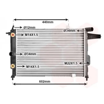VAN WEZEL 37002120 - Radiateur, refroidissement du moteur