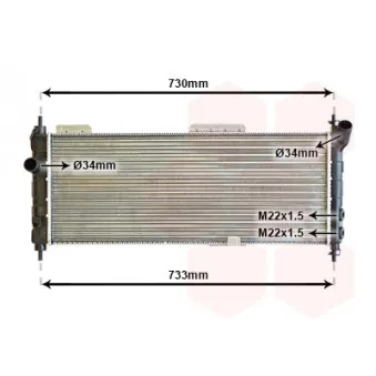 Radiateur, refroidissement du moteur VAN WEZEL OEM 52459323