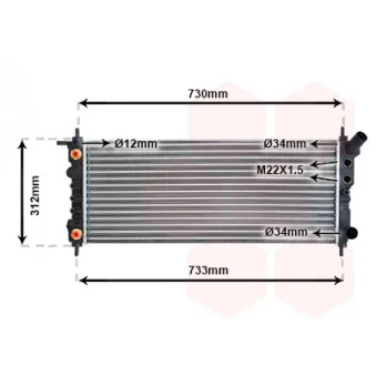 VAN WEZEL 37002264 - Radiateur, refroidissement du moteur