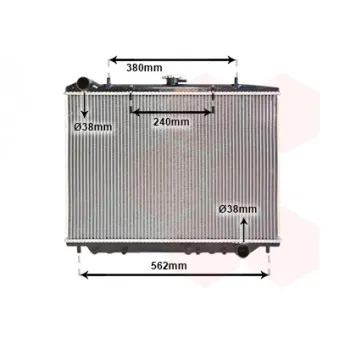 Radiateur, refroidissement du moteur VAN WEZEL OEM 1302076