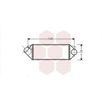 Intercooler, échangeur VAN WEZEL 37004235