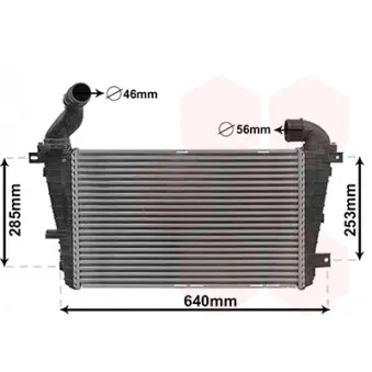 Intercooler, échangeur VAN WEZEL 37004416