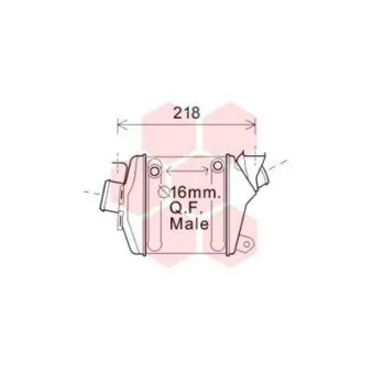 Intercooler, échangeur VAN WEZEL 37004598