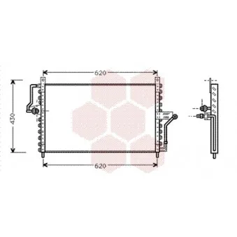 Condenseur, climatisation VAN WEZEL 37005223