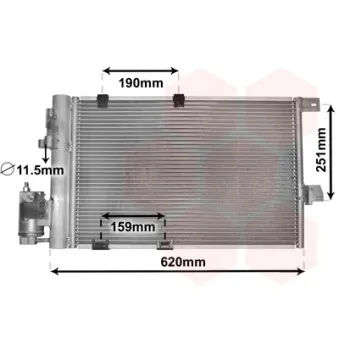 Condenseur, climatisation VAN WEZEL 37005251 pour OPEL ASTRA 1.6 LPG - 101cv
