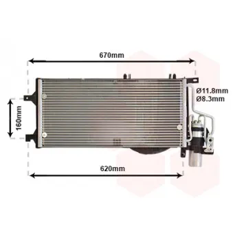 Condenseur, climatisation VAN WEZEL OEM 1850071