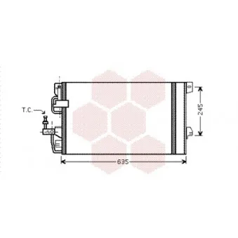 Condenseur, climatisation VAN WEZEL OEM 1850112