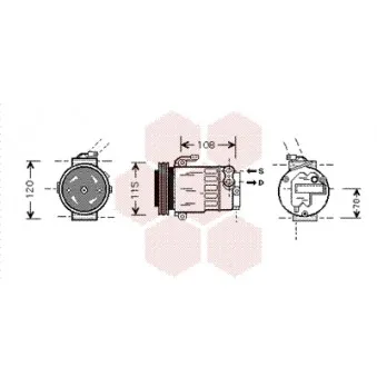 VAN WEZEL 3700K312 - Compresseur, climatisation