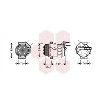 VAN WEZEL 3700K447 - Compresseur, climatisation