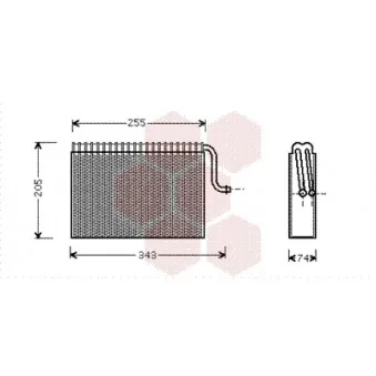 Évaporateur climatisation VAN WEZEL 3700V171