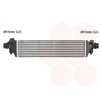 Intercooler, échangeur VAN WEZEL 37014701